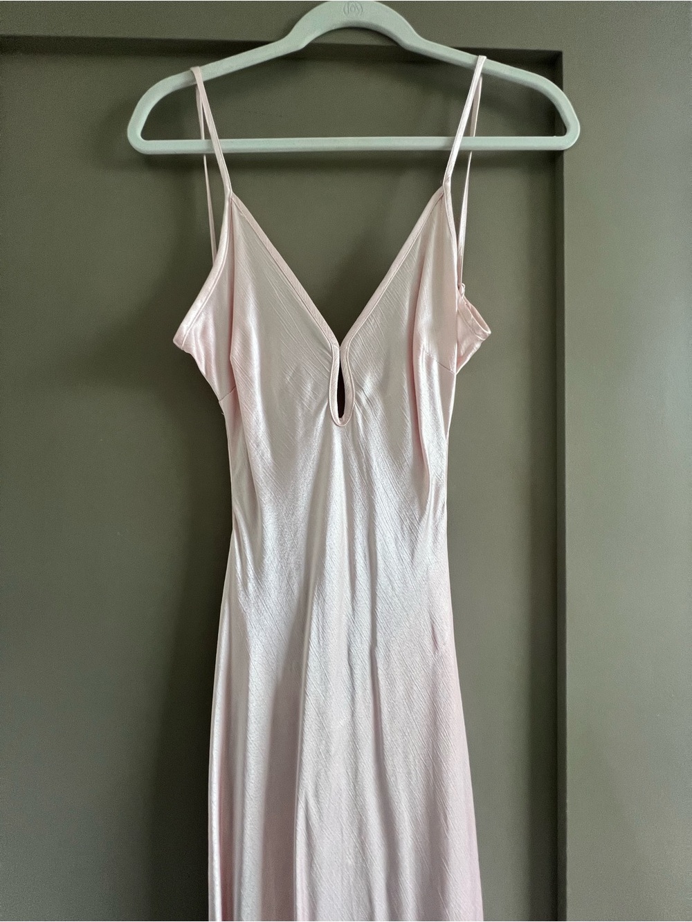 bec + bridge Pale Blush Slip Dress with Keyhole Detail